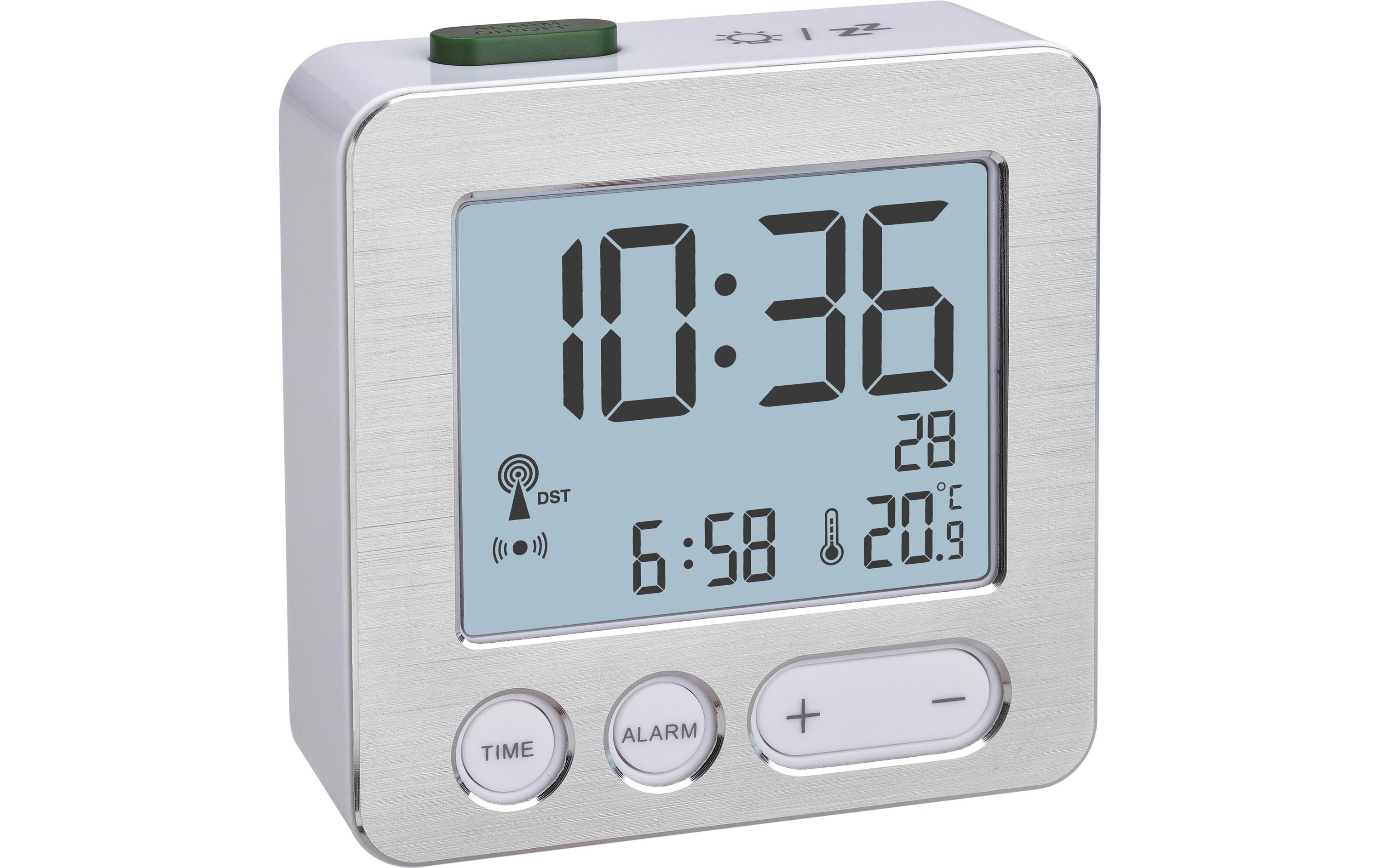 Funk-Wecker SilberDigitaler Funkwecker