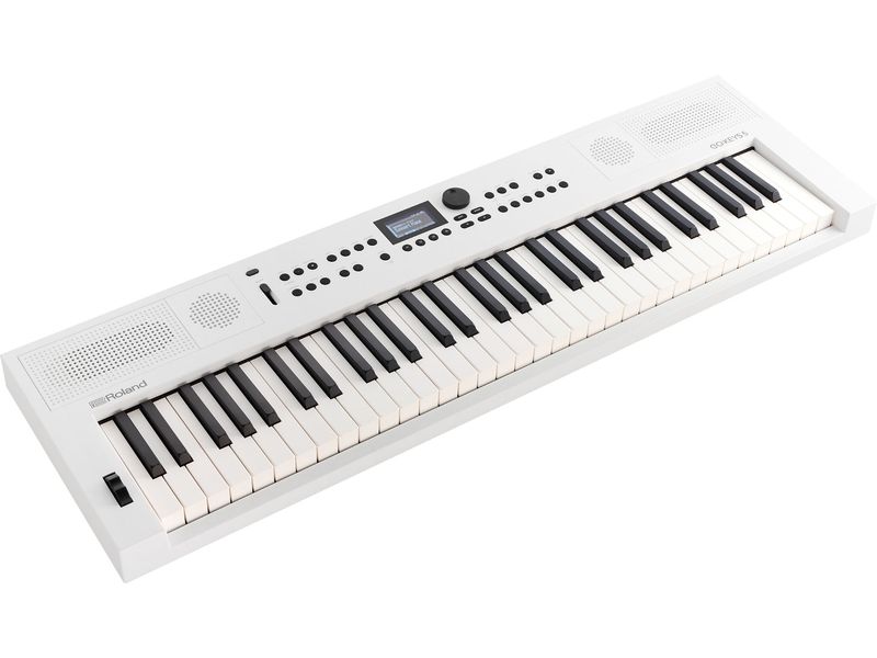 Roland Keyboard GO:KEYS 5 Weiss Keyboard mit 61 anschlagsdynamischen Tasten und Zen-Core Engine