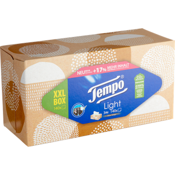 Tempo Light Doekjes 3-Laags XXL Box 140 Stuks