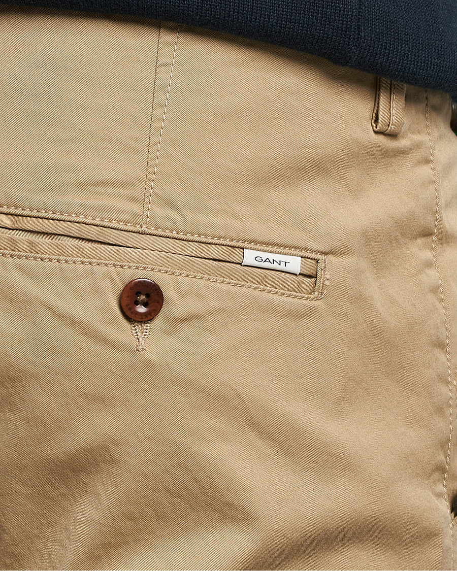 GANT Slim Fit Twill Chino Dark Khaki