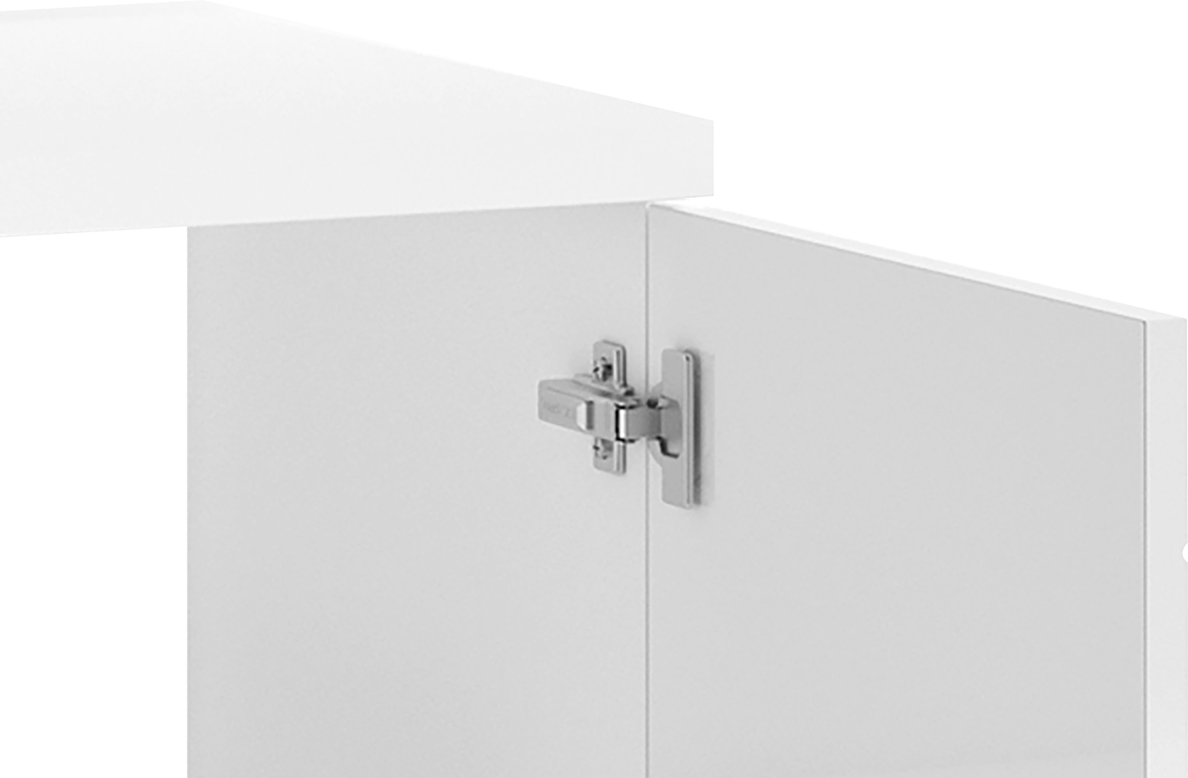 byLIVING Waschbeckenunterschrank »Nebraska« Breite 60 cm, mit Hochglanzlackierung und verchromten Metallgriffen