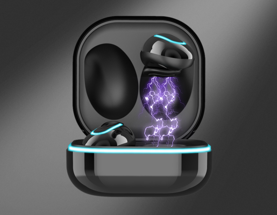 TWS Bluetooth 5.3 In-Ear Kopfhörer LED Headset   Lade Case mit Ladeanzeige (200mAh) - Pink