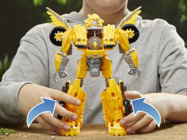 Transformers : Rise of the Beasts Beast-Mode Bumblebee, 6 År, Klingende, Plast, Gul, 550 g