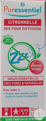Puressentiel Huiles Essentielles Pour Diffusion Diffuse Citronnelle 30ml