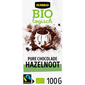 Jumbo Biologisch Pure Chocolade Hazelnoot 100 g