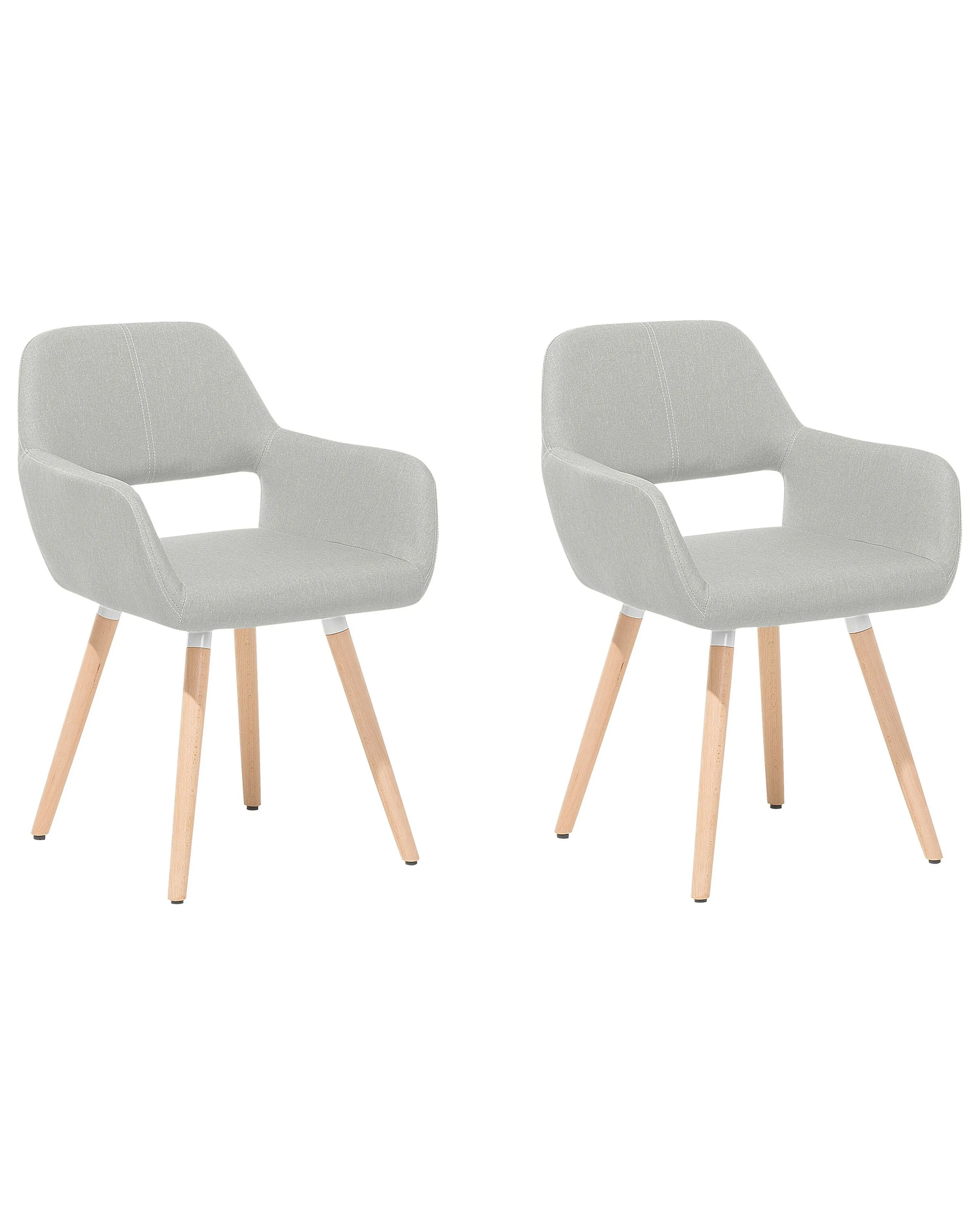 Set van 2 eetkamerstoelen CHICAGO Stof Lichtgrijs