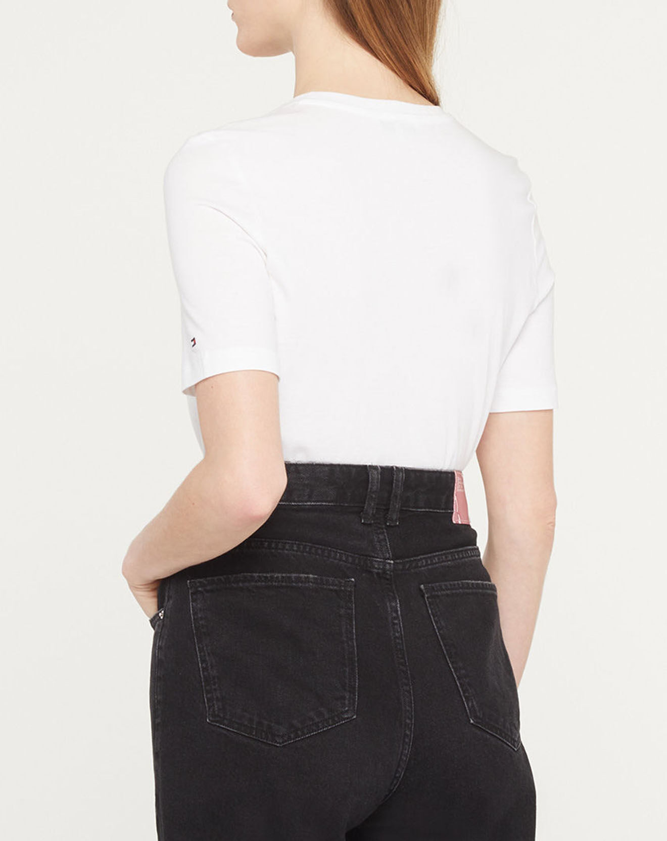 Tommy Hilfiger T-Shirt 100% Coton Bio Flag blanc