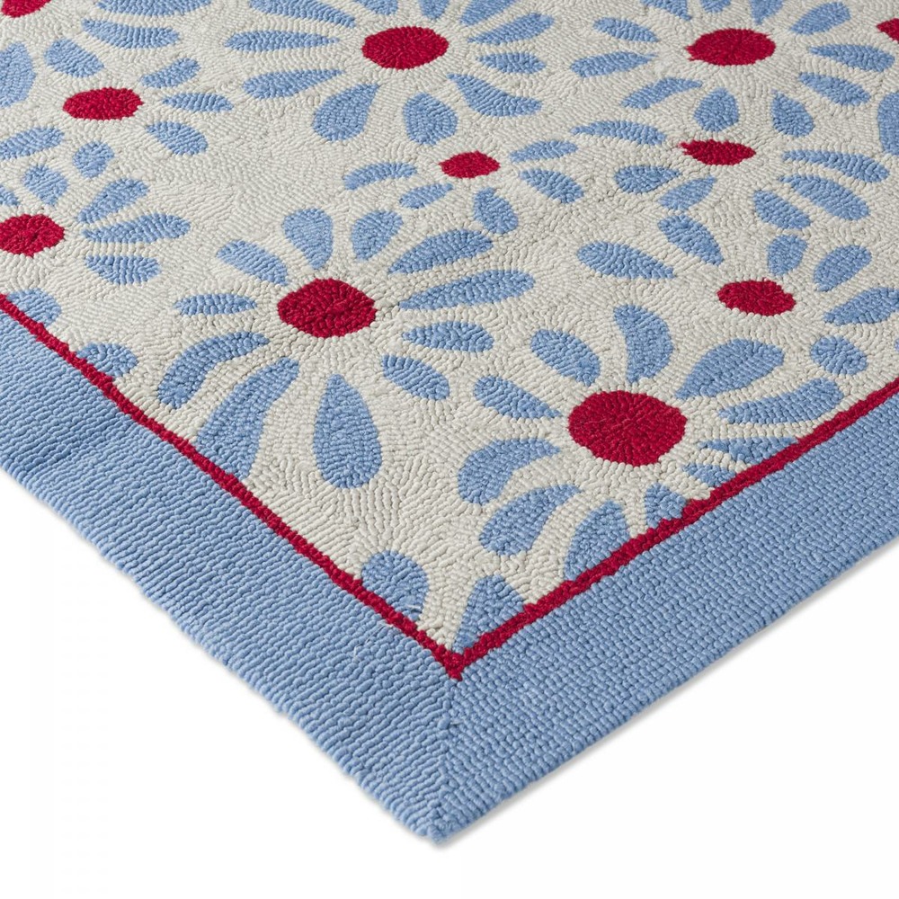 Tapis extérieur bleu 160x230 cm