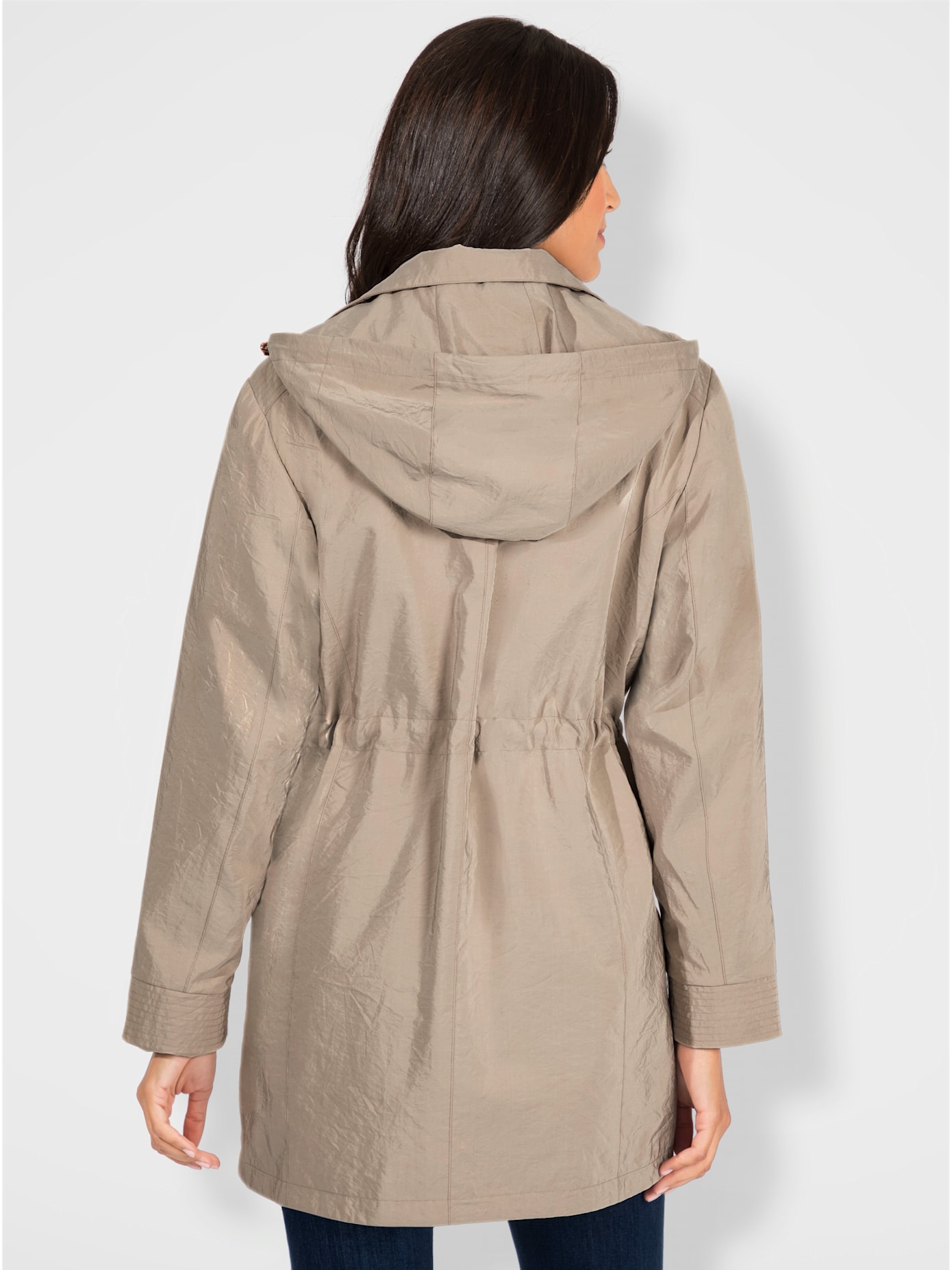 Veste longue qualité légèrement froissée