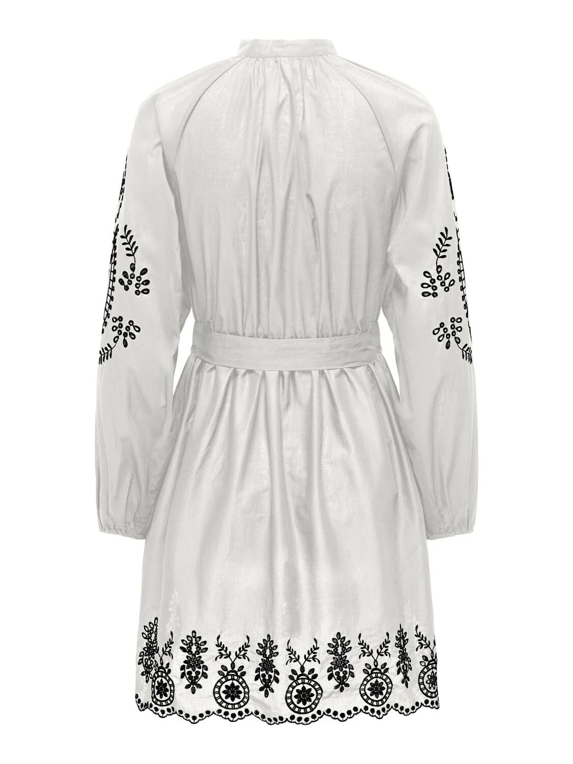 Only Onlflo Dicte Emb Contrast Dress 4528546 cloud dancer emb black