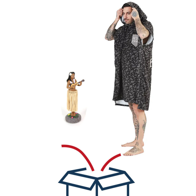 Pack Poncho After + Figurine voiture Hawaiian