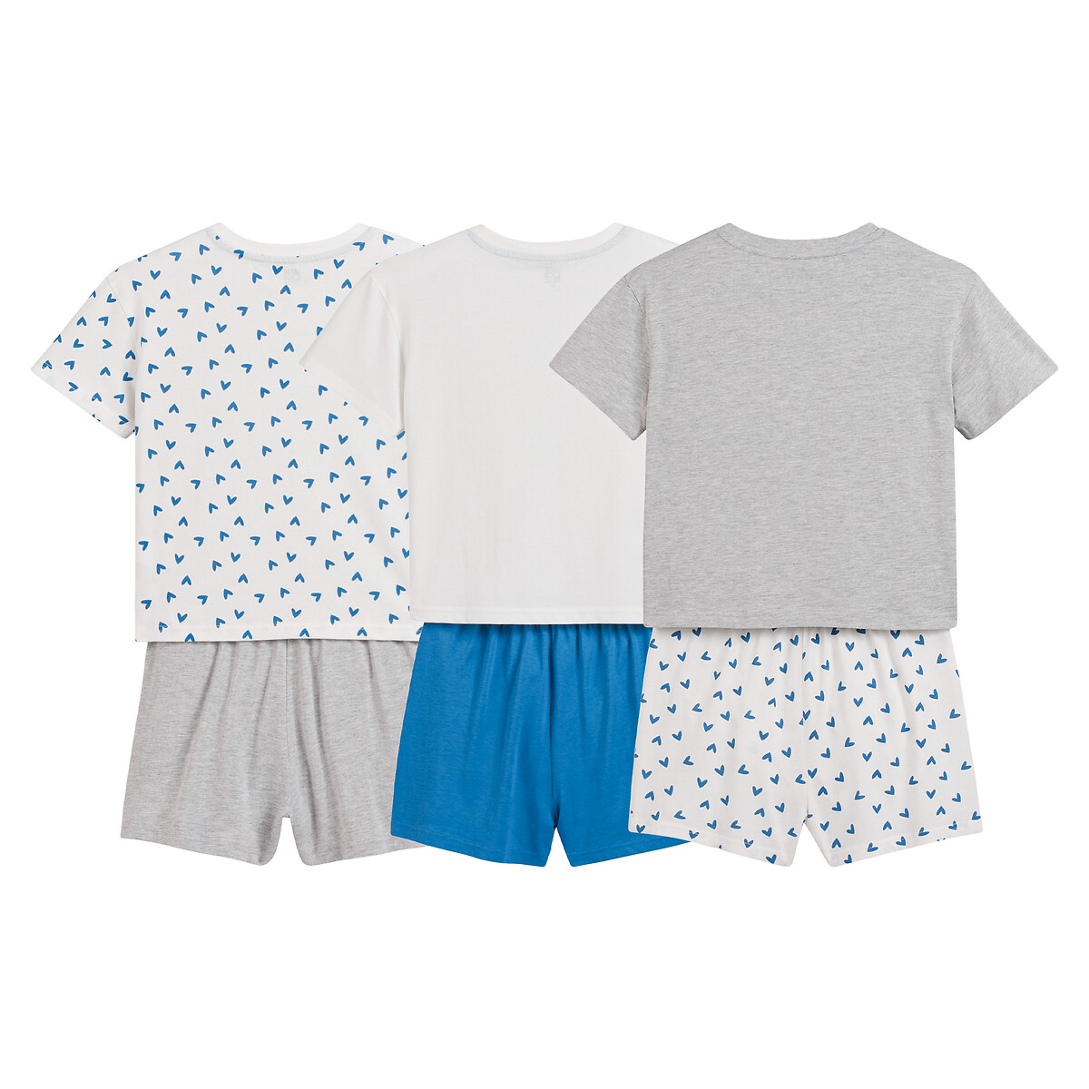 COLEÇÃO LA REDOUTE<br>Conjunto de 3 shorts de pijama de algodão