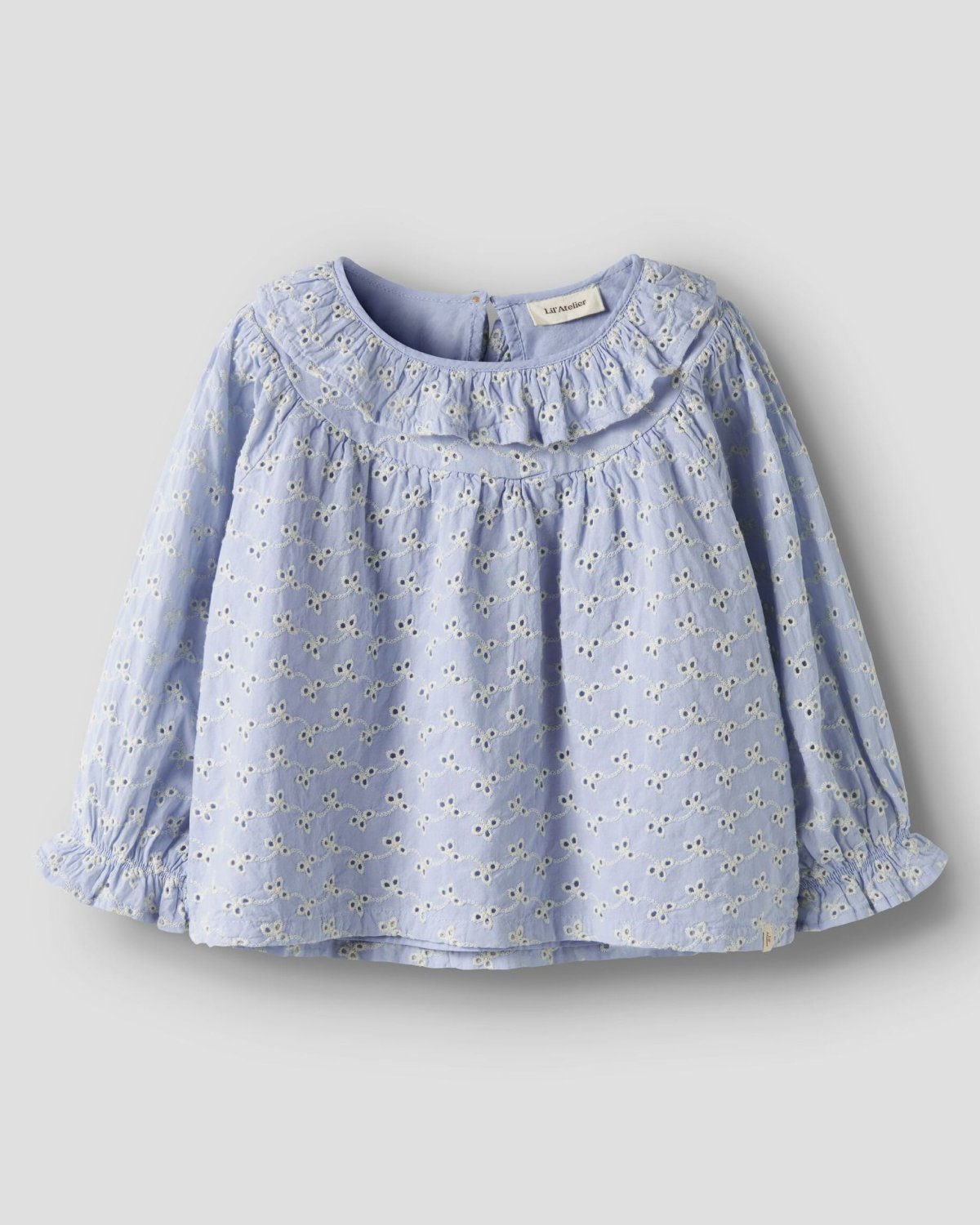 Bluse Barn M/ Volangerkrage – Øko Bomull | NMFTESSIE LS LOOSE SHIRT LIL
