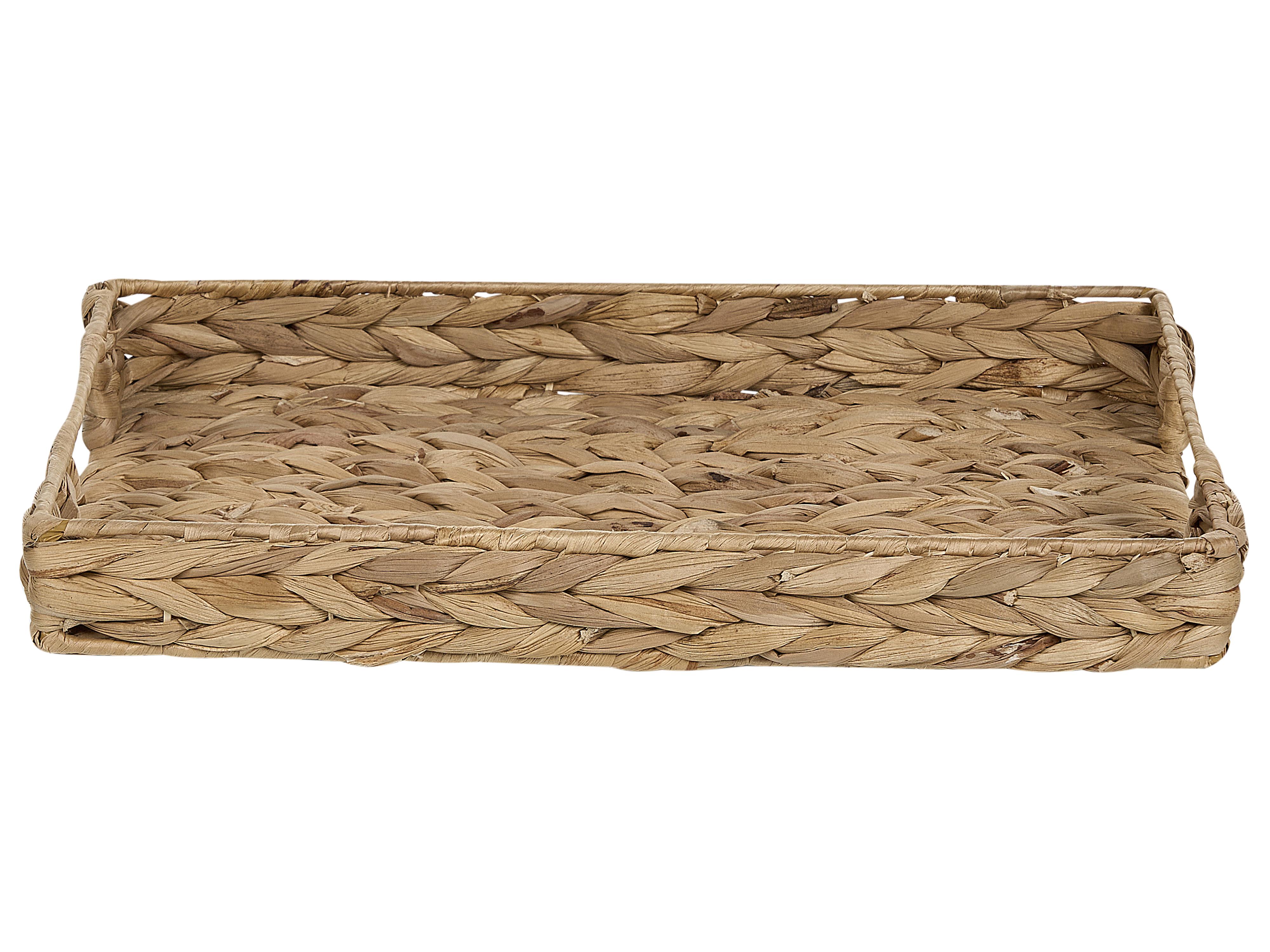 Set van 2 decoratieve dienbladen KONTUM Wicker Natuurlijk
