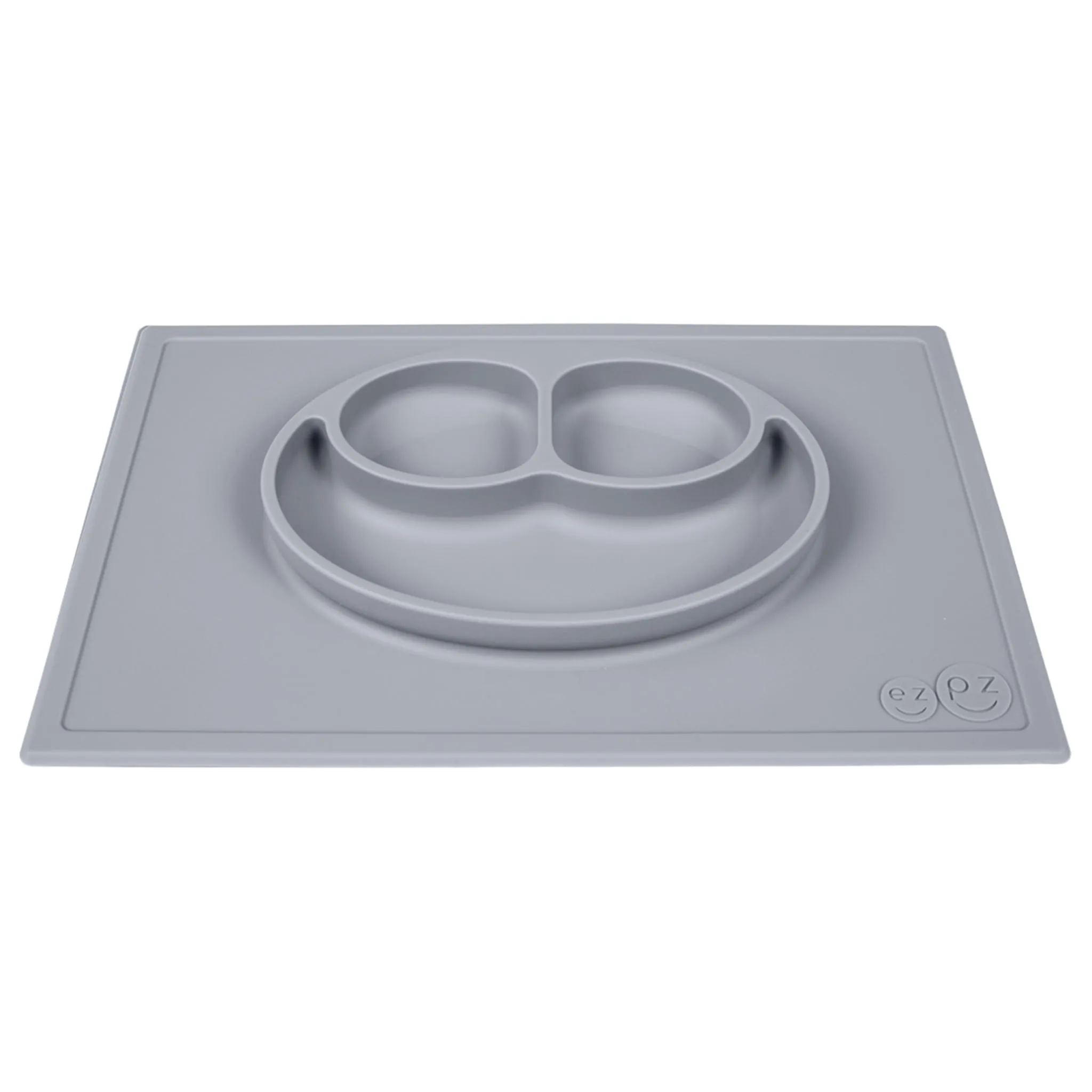 EZ PZ Fun Napperon Assiette Antidérapant Happy Mat - Gris