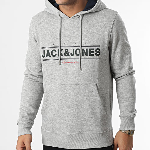 Sweat Capuche Friday Gris Chiné