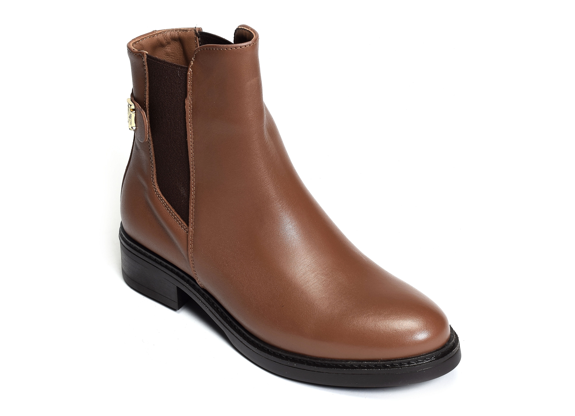 Th leather flat boot 6749 camel