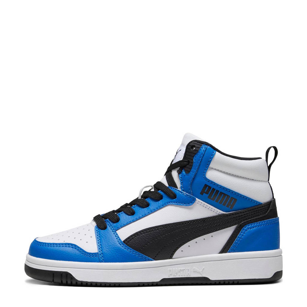 Puma Rebound v6 Mid V6 Mid sneakers wit/zwart/kobaltblauw