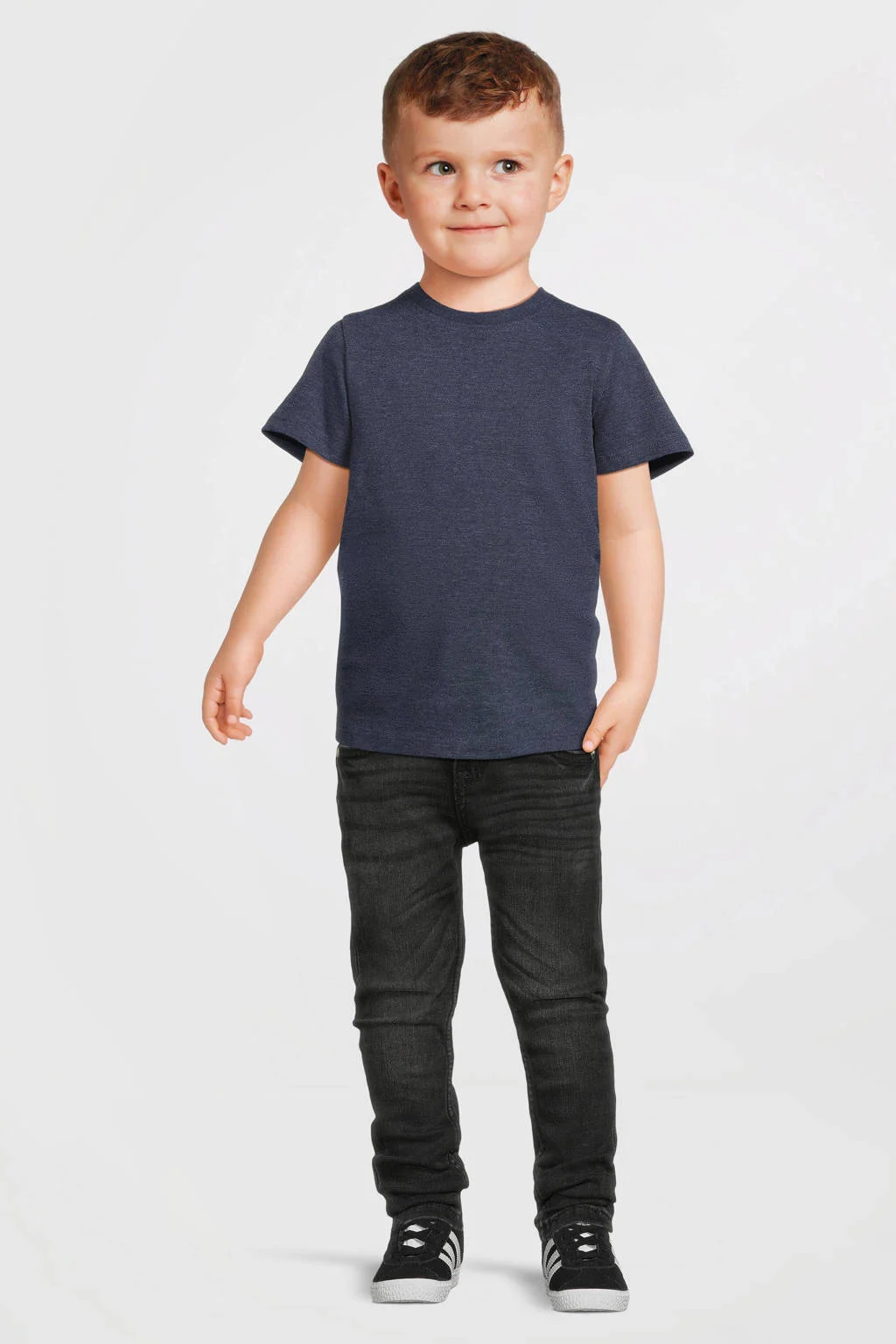 anytime T-shirt donkerblauw melange