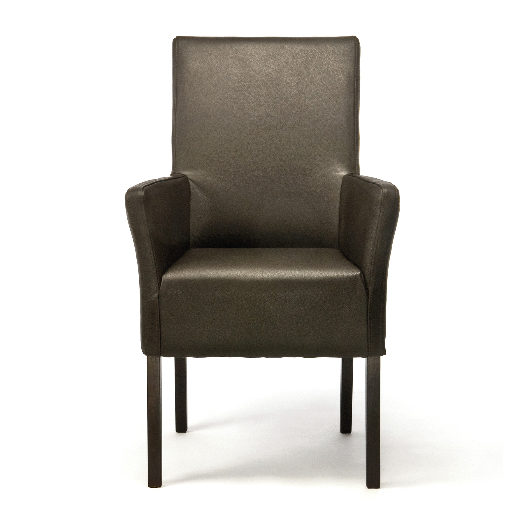Ledersessel 'Mendoza', caféfarben, L 59 cm, B 60 cm, H 102 cm von fischer's lagerhaus