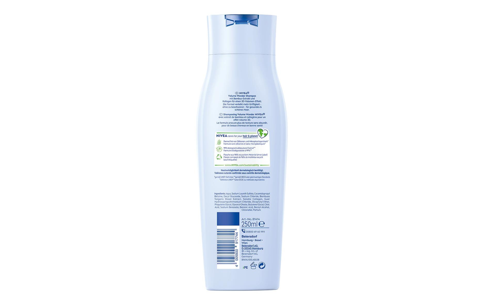 Shampoo Volume Wonder 250 mlHaarshampoo stärkt die Haarstruktur mit einem 3D-Volumen-Effekt