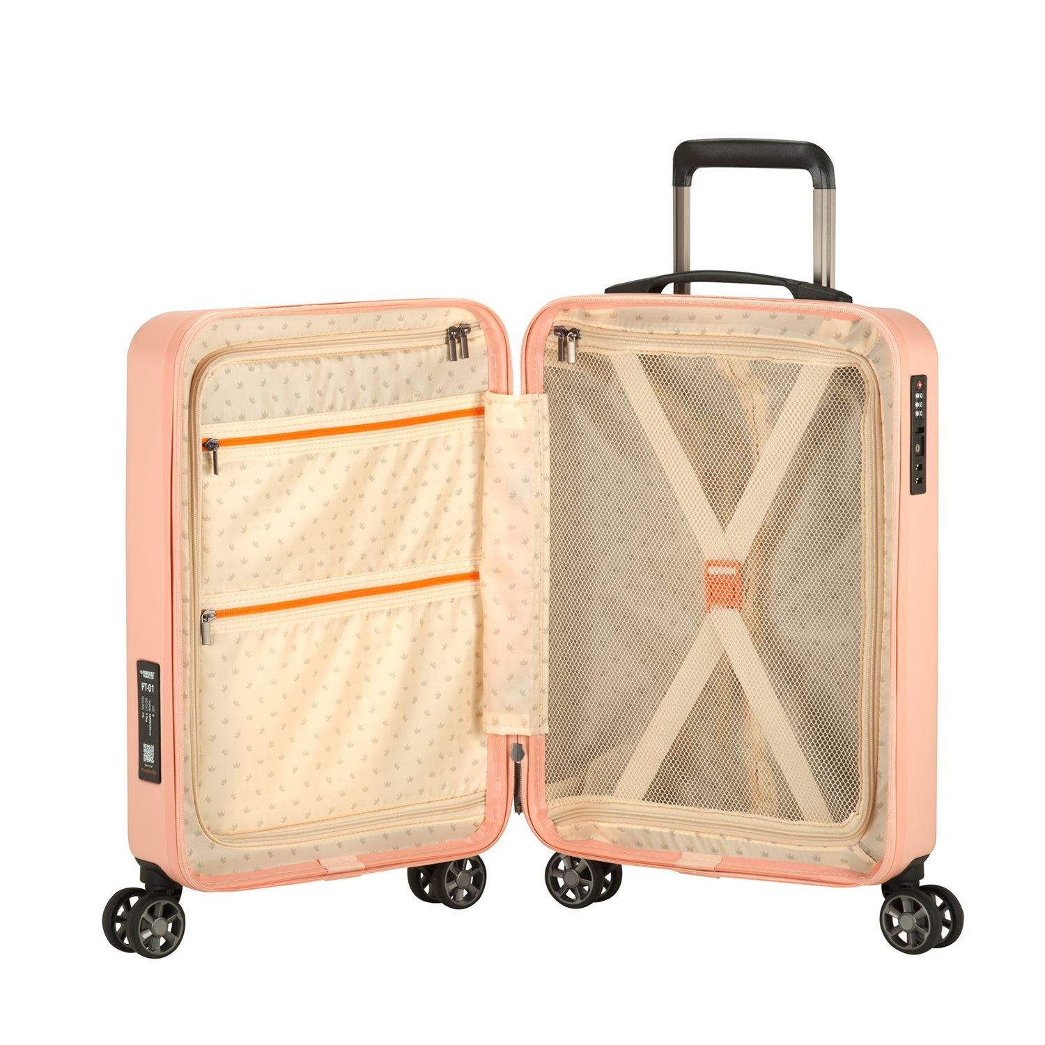 Princess Traveller PT-01 Deluxe Cabin Trolley peony pink