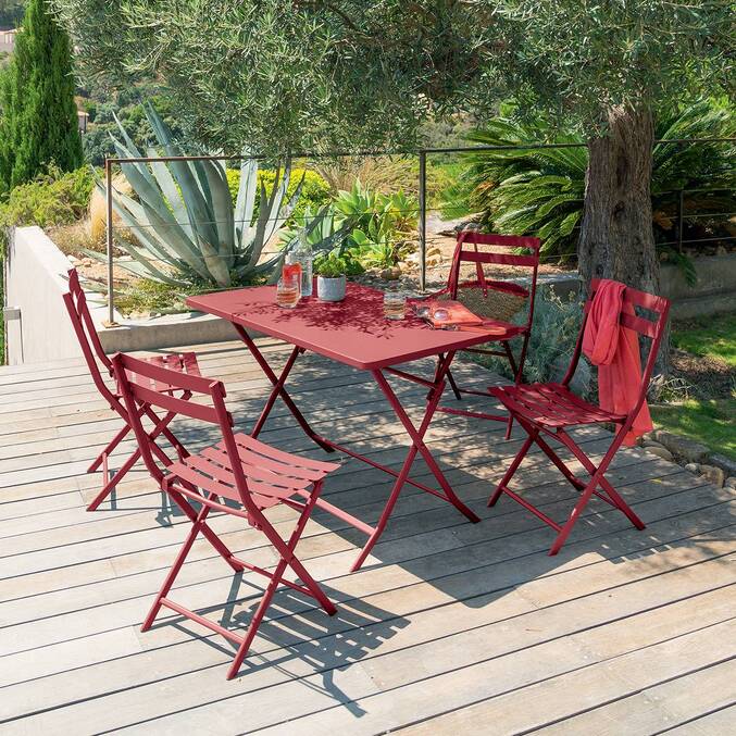 Table de jardin pliante rectangulaire GREENSBORO Grenade