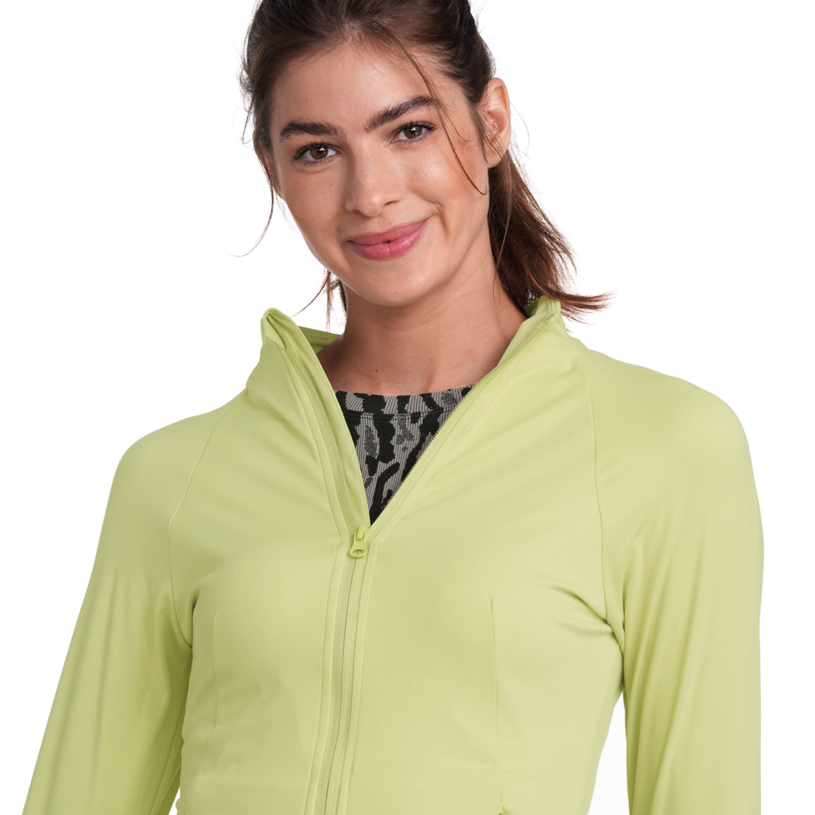 Gina Sports Damen Sport-Jacke mit Reißverschluss hellgrün
