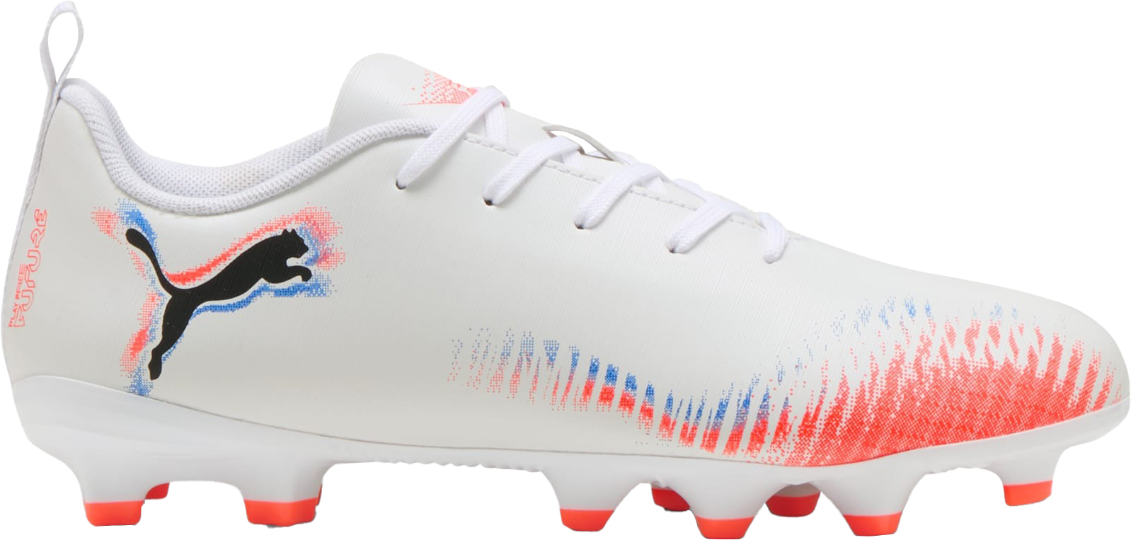 Future 8 Play FG/AG Junior PUMA White/PUMA Black/Glowing Red