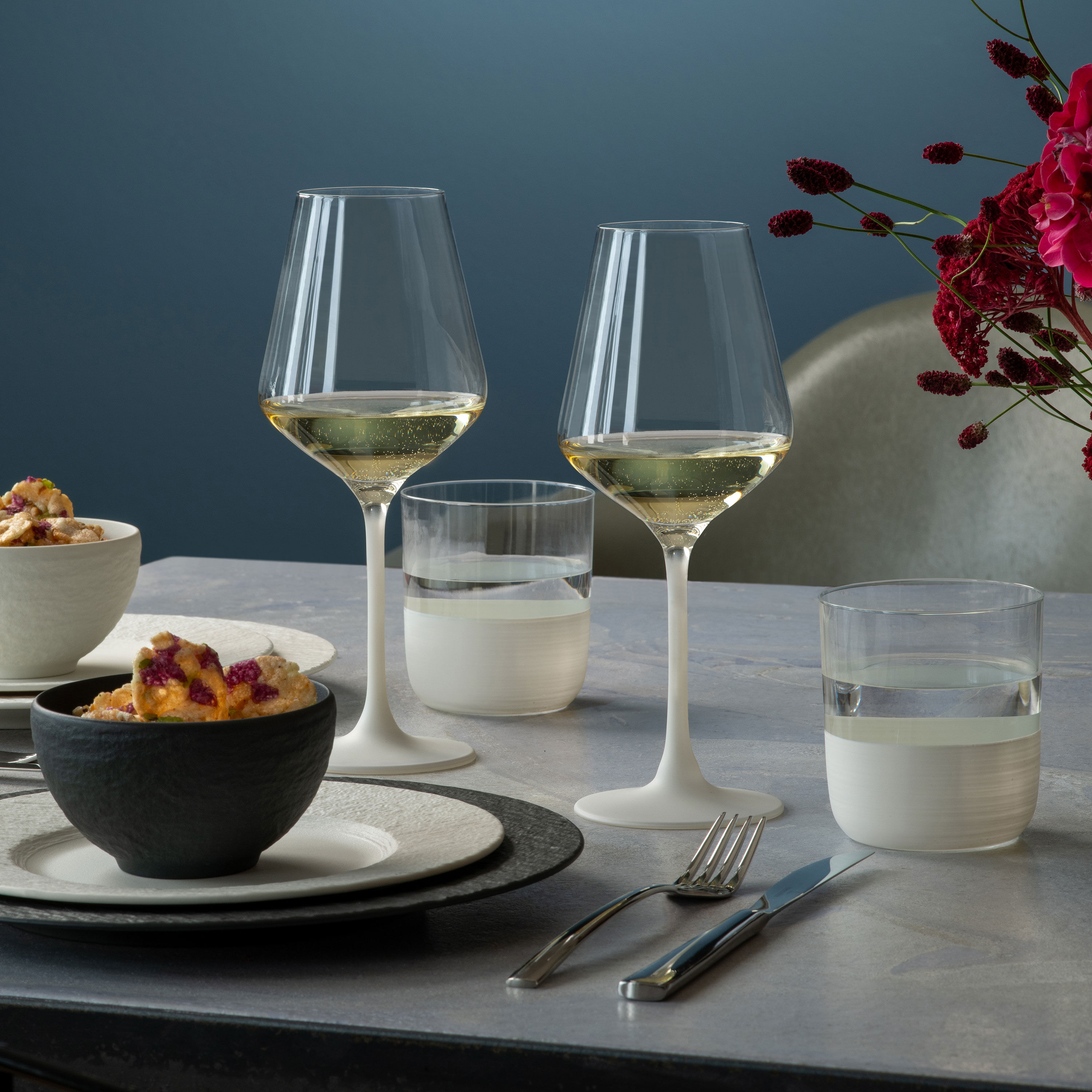 Manufacture White wine glass White, 4.3 oz, crystal glass