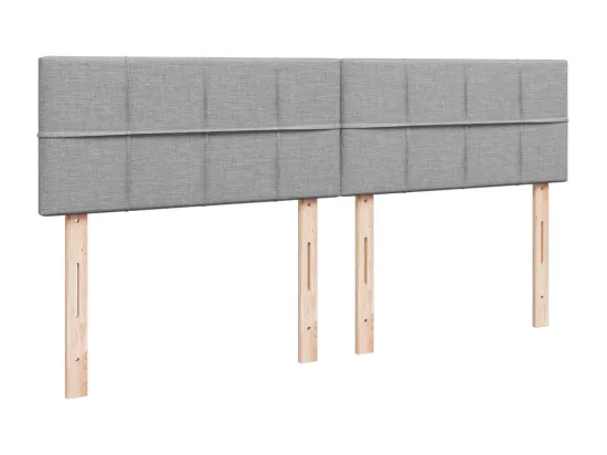 Sommier à lattes de lit avec matelas Gris clair 180x200cm Tissu