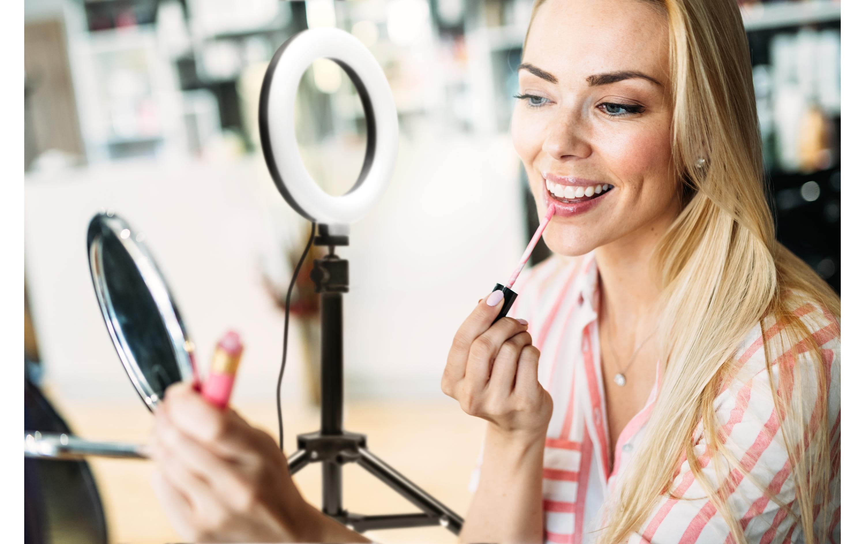 LED Ring Light Make-up Perfector SchwarzRinglicht