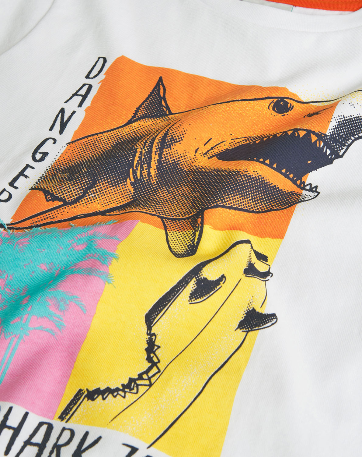 T-Shirt SHARK ZONE in weiß