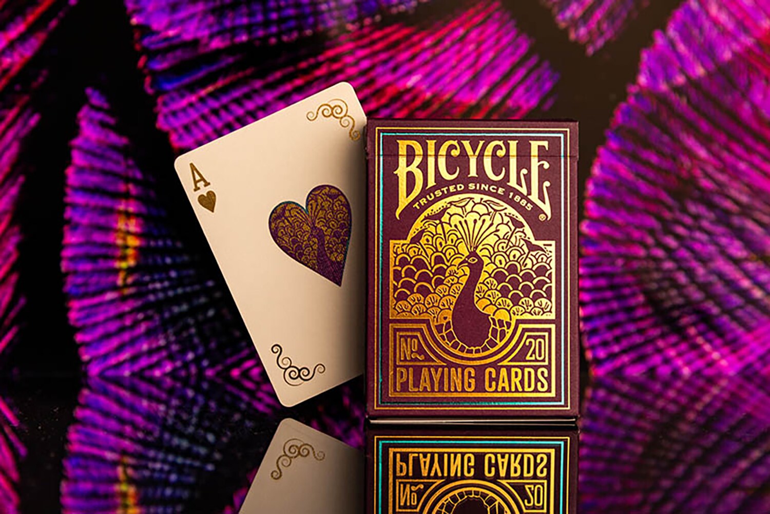Bicycle® Kartendeck - Purple Peacock Kartenspiel Spielkarten Pokerkarten