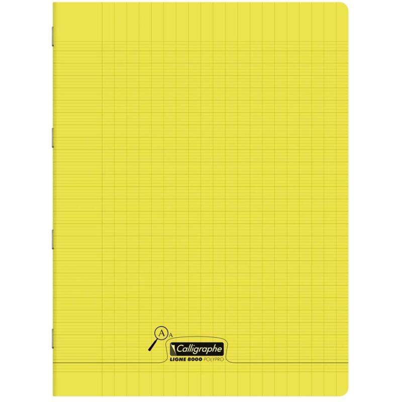 Cahier piqué 8000 POLYPRO Déficients visuels 24x32 cm 96 pages grands carreaux 2, 5mm agrandi 10/10 90 g - Assortis