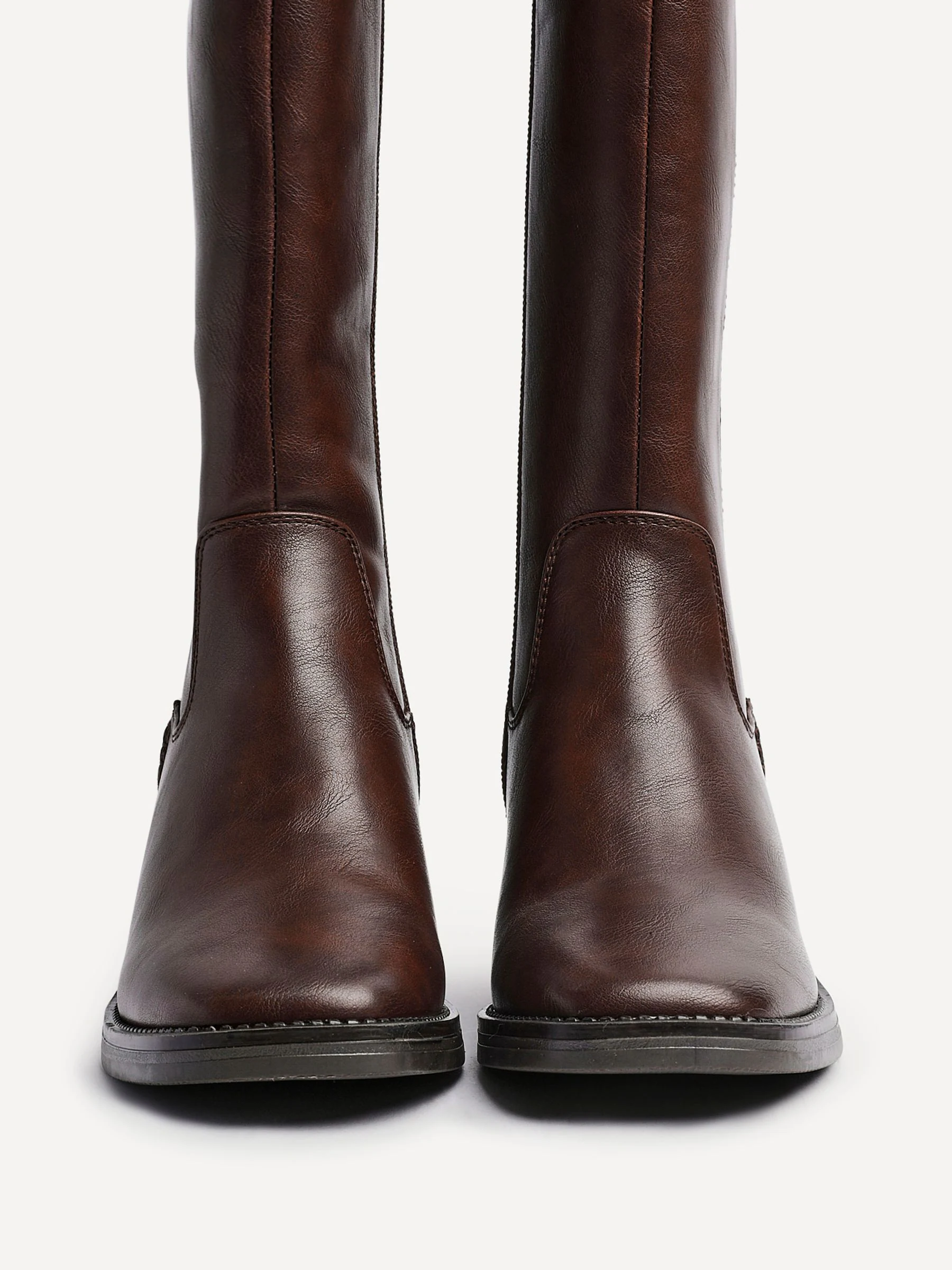 Bruin - Linzi Reason Block Heel High Leg Boots With Back Stretch Panel
