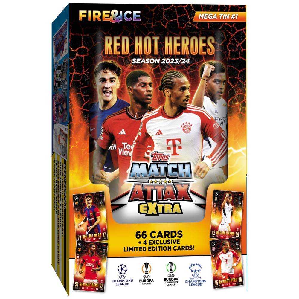 Topps Match Attax Extra 2023/24 Fire & Ice Mega Tin Sortiment