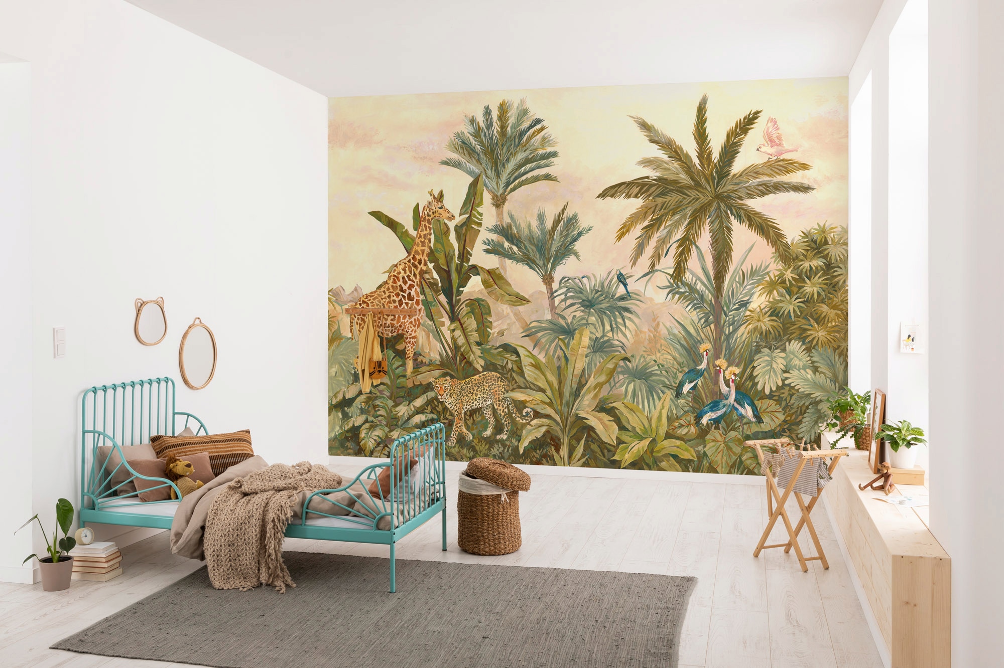 Komar Vliestapete »Digitaldruck Vlies -  Tropical Vintage Garden - Grösse 400 x 280 cm« bedruckt glatt Kinderzimmer