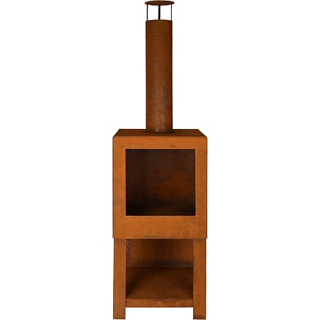 Sedona havepejs brændedepot - rust look