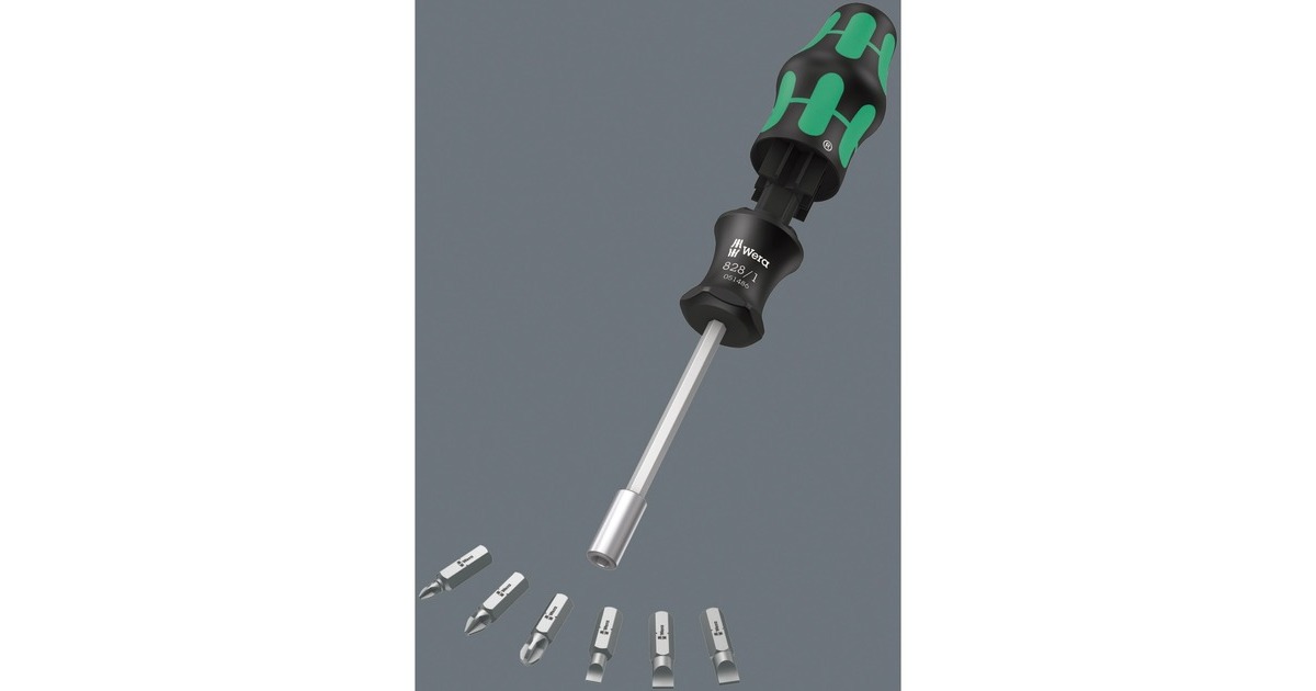 WeraKraftform Kompakt 27 Set 2 bitset  (Zwart/groen, 7‑delig)