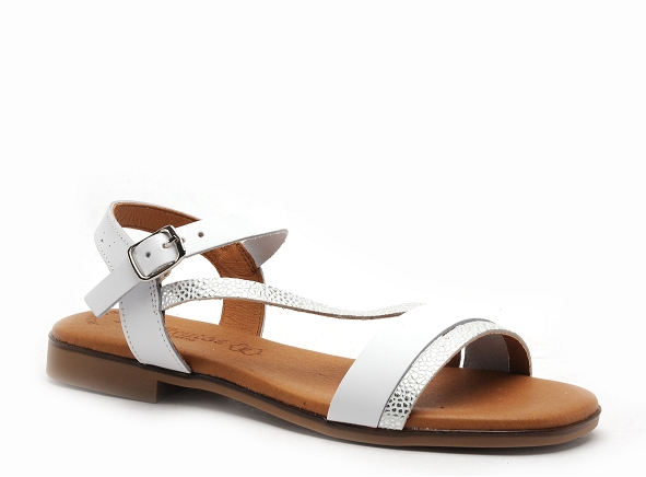 Eva frutos nu pieds plats femme 3015 blanc