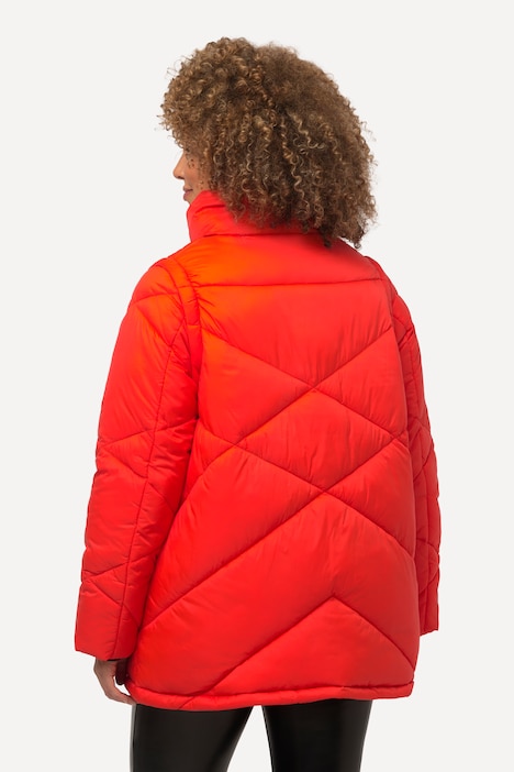 HYPRAR 2-in-1-Pufferjacke, Ärmel abnehmbar, Stehkragen