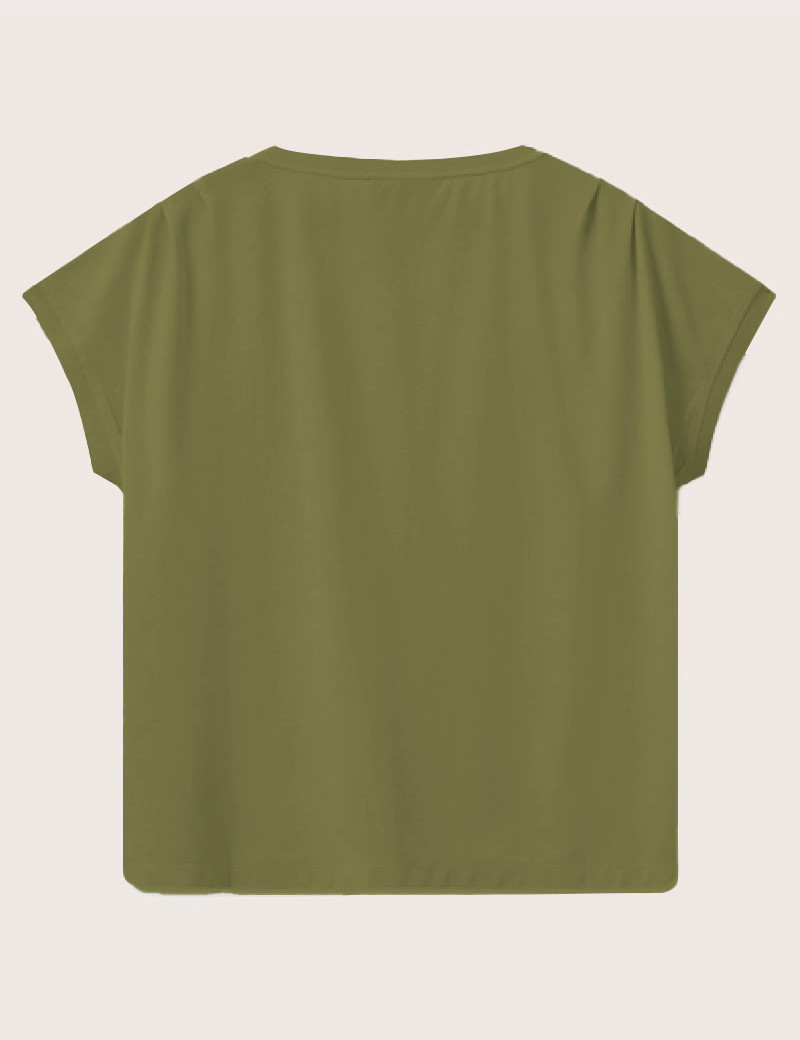 MOS MOSH T-SHIRT FEMME COL KAKI