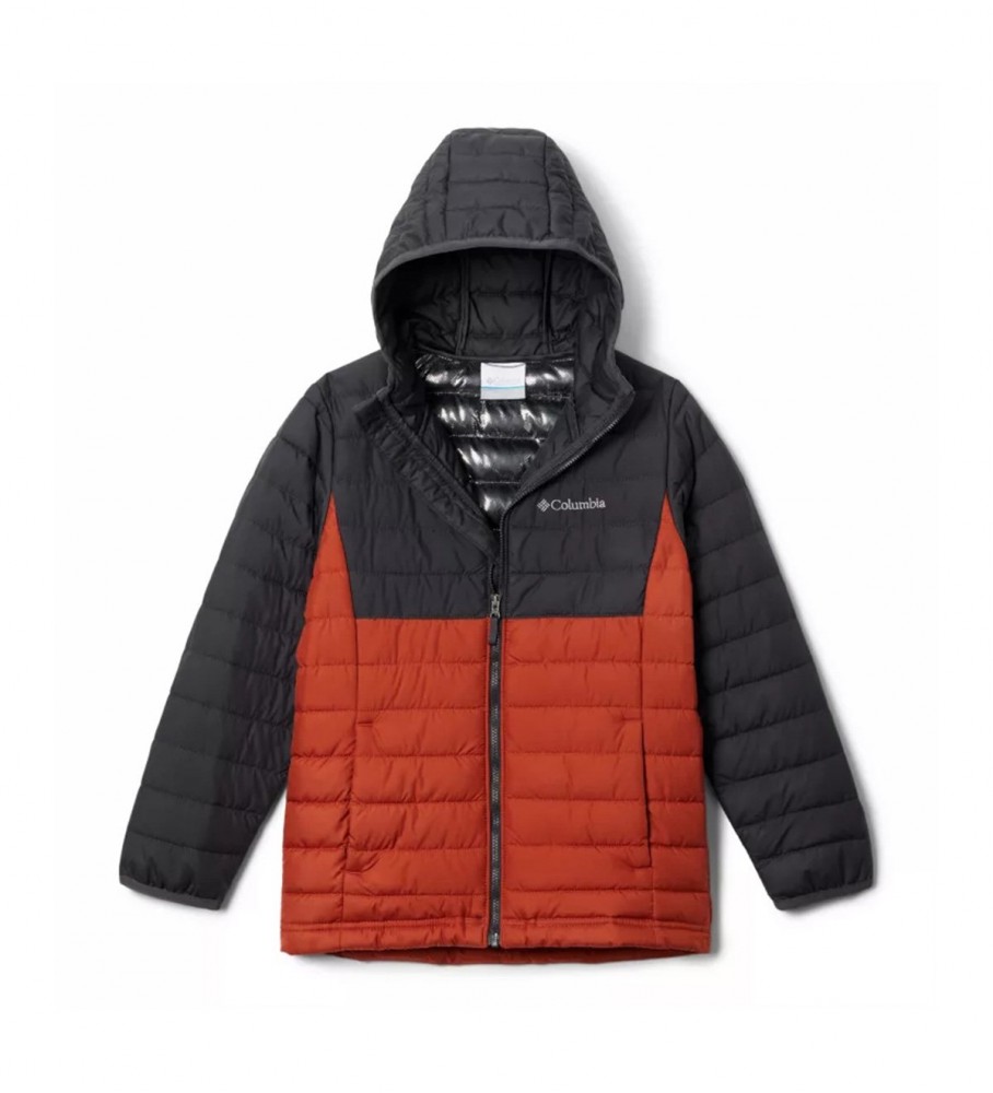 Jaqueta com capuz Columbia Powder Lite, vermelha