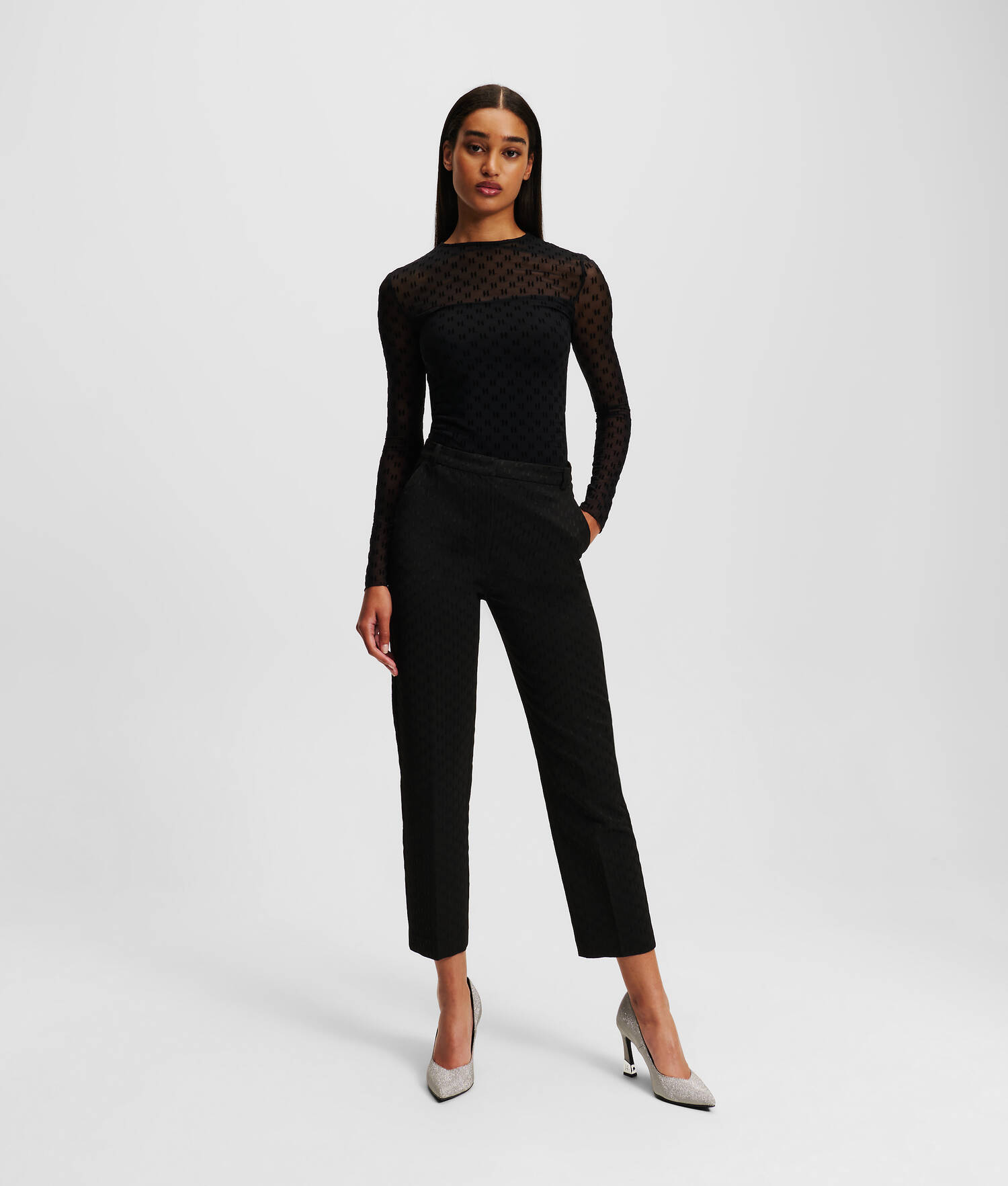 HAUT EN MESH KL MONOGRAM