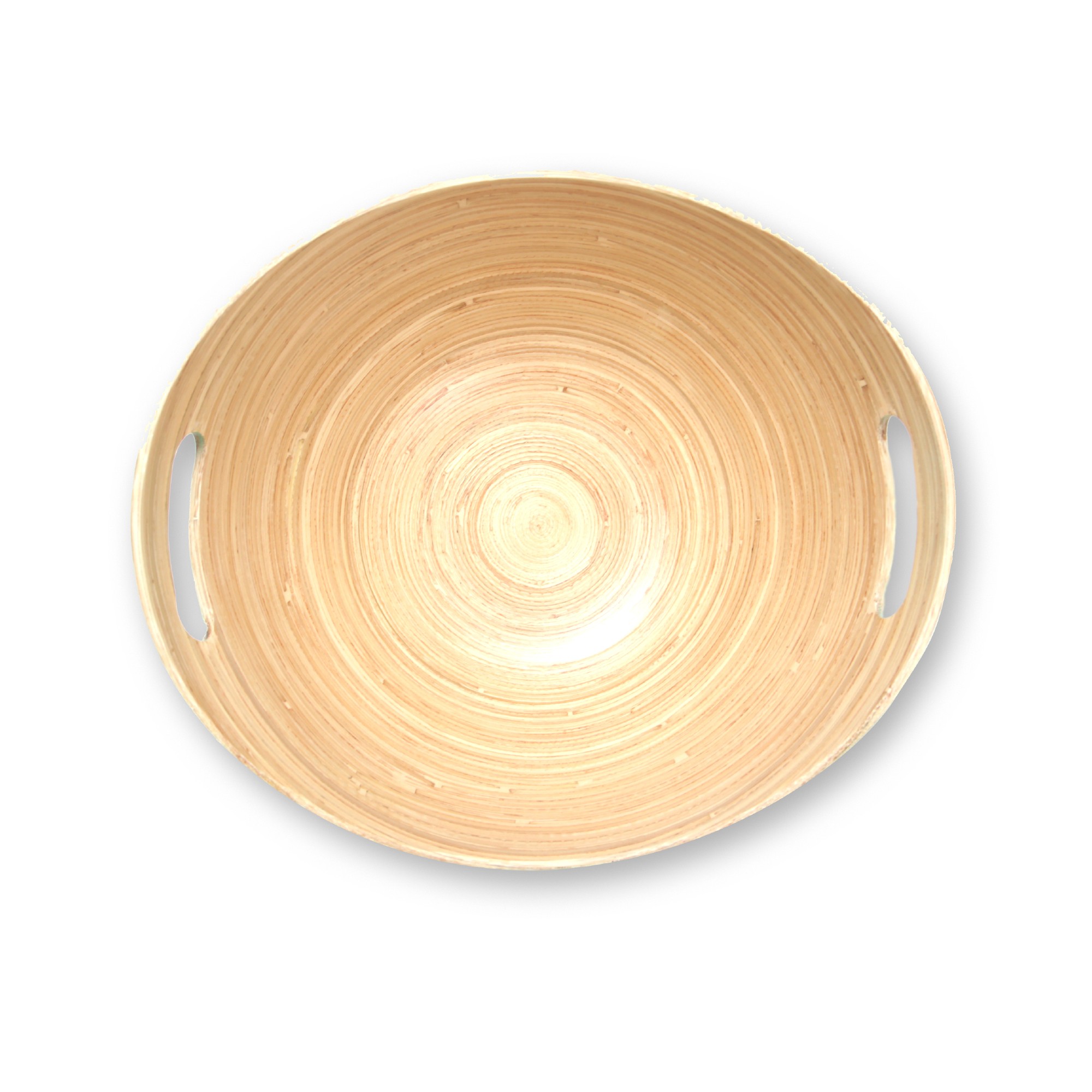 Bambusschale 'Wave' L, türkis, B 30 cm, L 26 cm, H 15 cm von fischer's lagerhaus