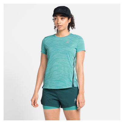 Maillot Manches Courtes Odlo Zeroweight Engineered Bleu