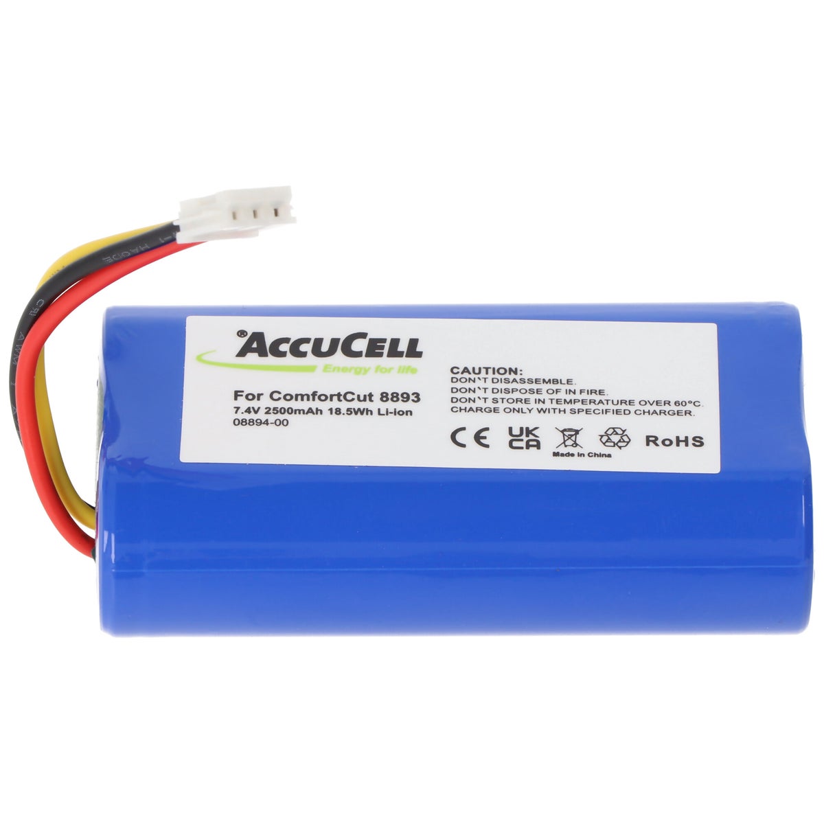 Accu voor Gardena ComfortCut 8893 en 8895, 7,2 volt; accu voor Gardena 08894-00, capaciteit 2500 mAh; 67,5 x 37 x 18,5 mm
