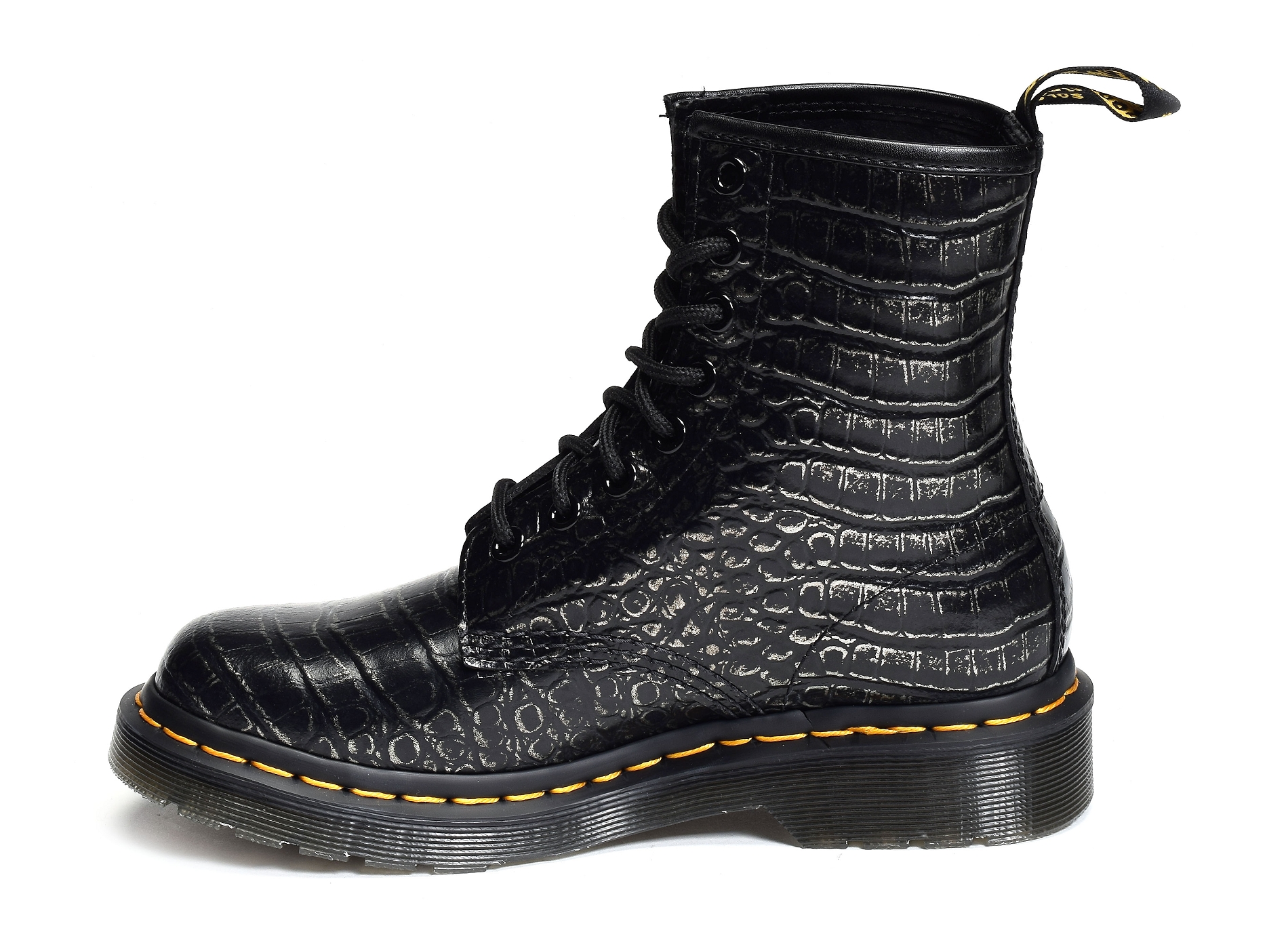 1460 wild croc noir
