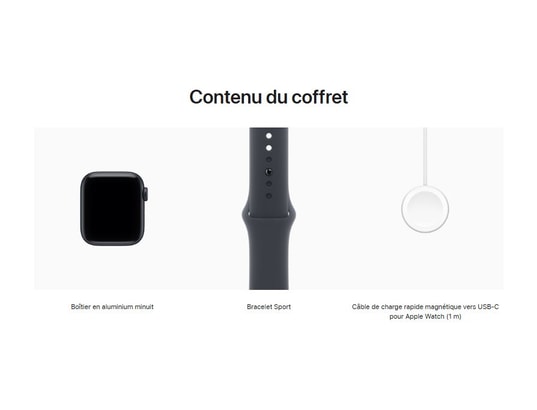 APPLE - Montre connectée Watch SE 3 GPS 40mm Minuit Aluminium/Sport - S/M